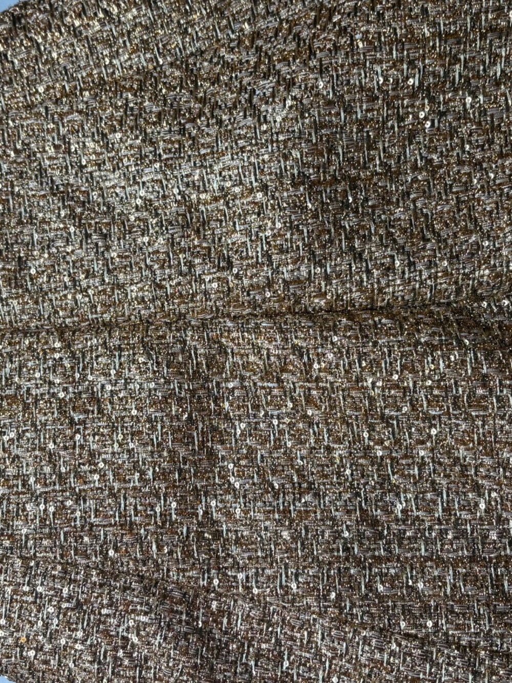Brand New Meshki Gold Tweed Mini Dress Size Small - Picture 4 of 6